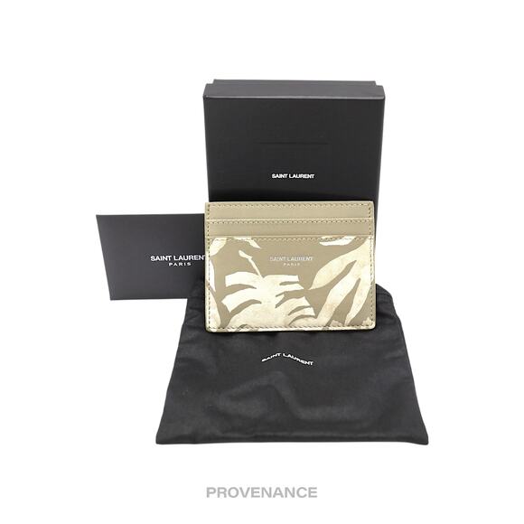 🔴 Saint Laurent Paris SLP Cardholder Wallet - Palms Stripe - Picture 1 of 7